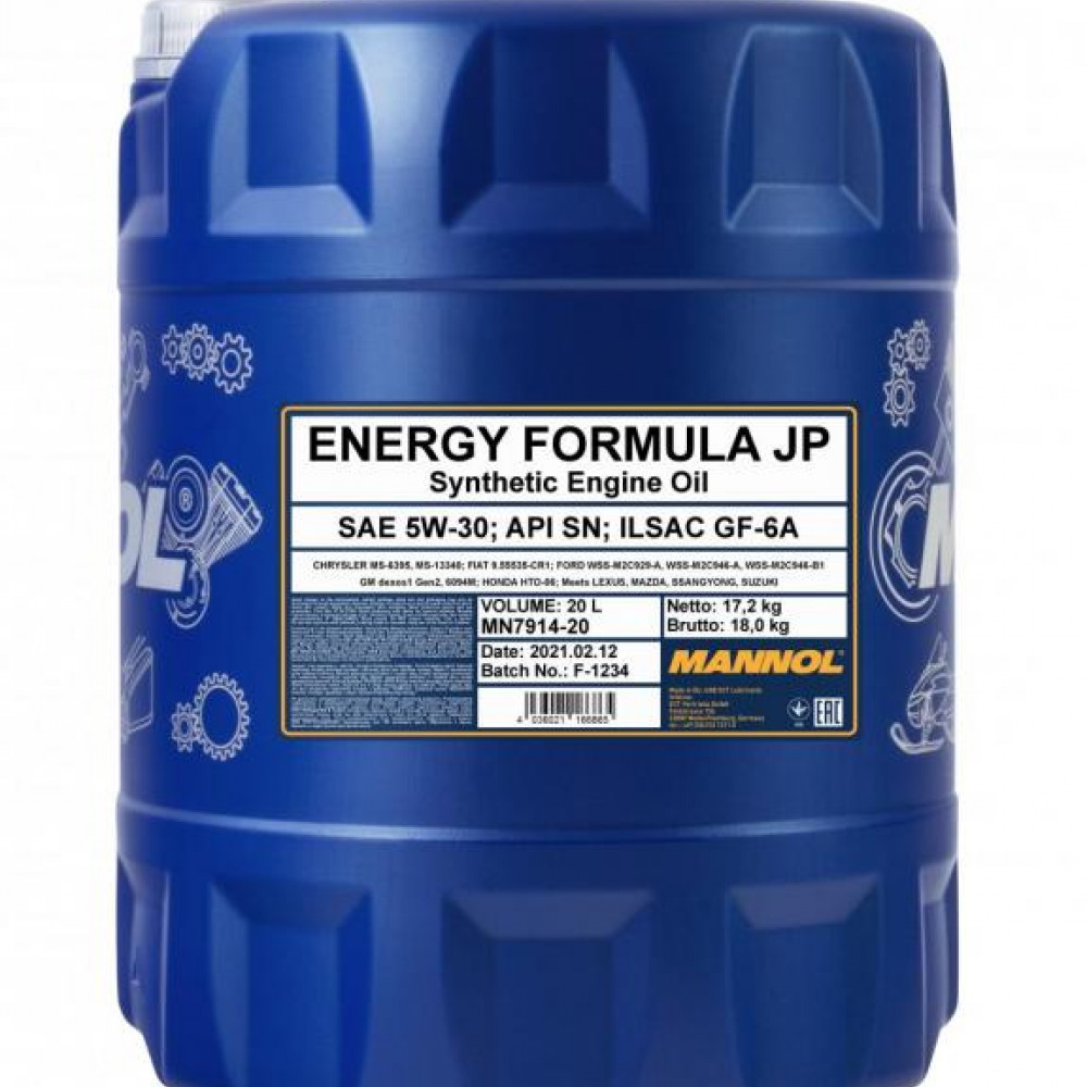 MANNOL ENERGY FORMULA JP 5w-30 20 liter